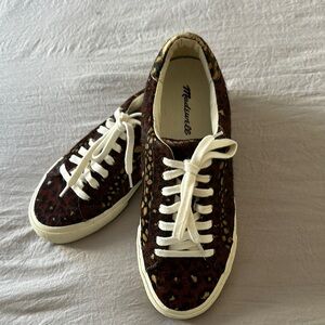 Madewell Animal Print Sneakers with White Laces